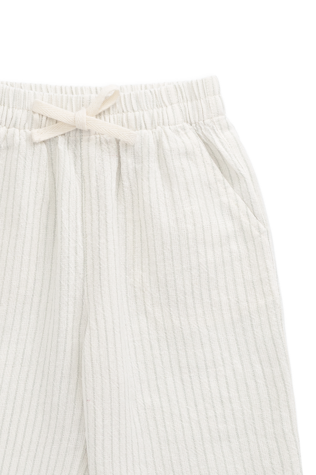 Organic Cotton Winslow Pant - Mini Pinstripe Cloud / Duck Egg Blue Childrens Pants from Jamie Kay USA