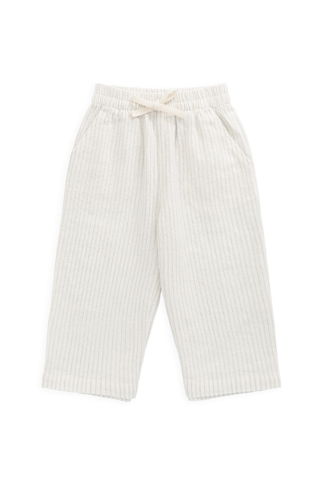 Organic Cotton Winslow Pant - Mini Pinstripe Cloud / Duck Egg Blue Childrens Pants from Jamie Kay USA