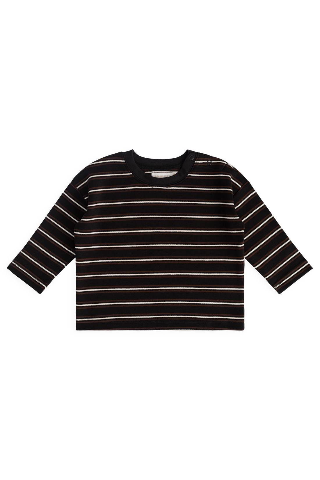 Pima Cotton Edward Long Sleeve Top - Courtside Stripe Childrens Top from Jamie Kay USA