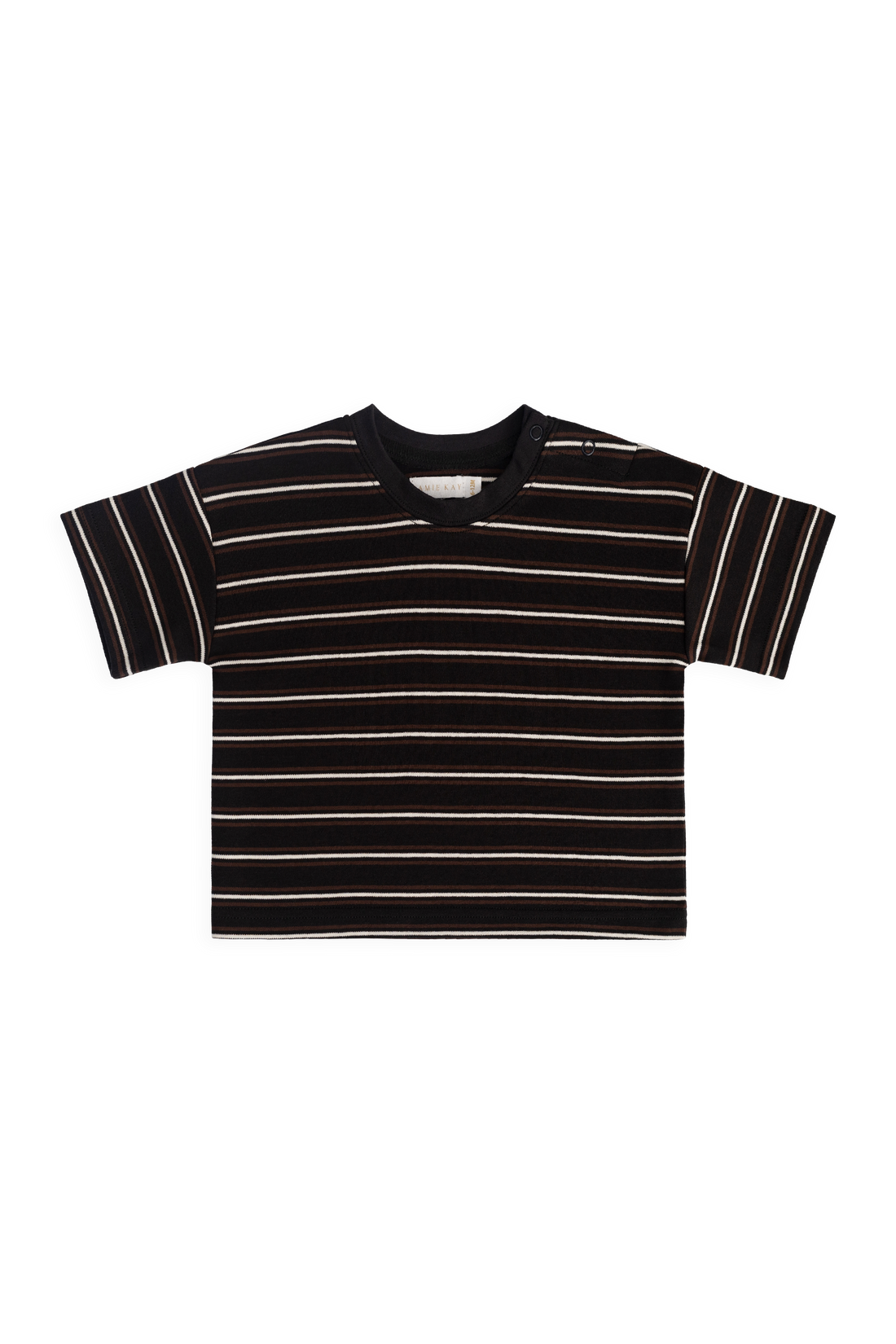 Pima Cotton Edward Tee - Courtside Stripe Childrens Top from Jamie Kay USA