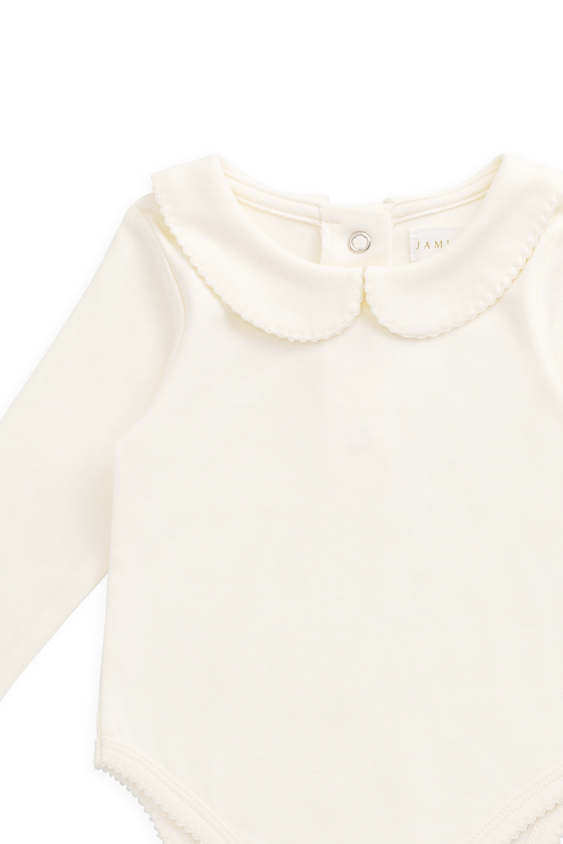 Pima Cotton Wrenley Bodysuit - Parchment Childrens Bodysuit from Jamie Kay USA