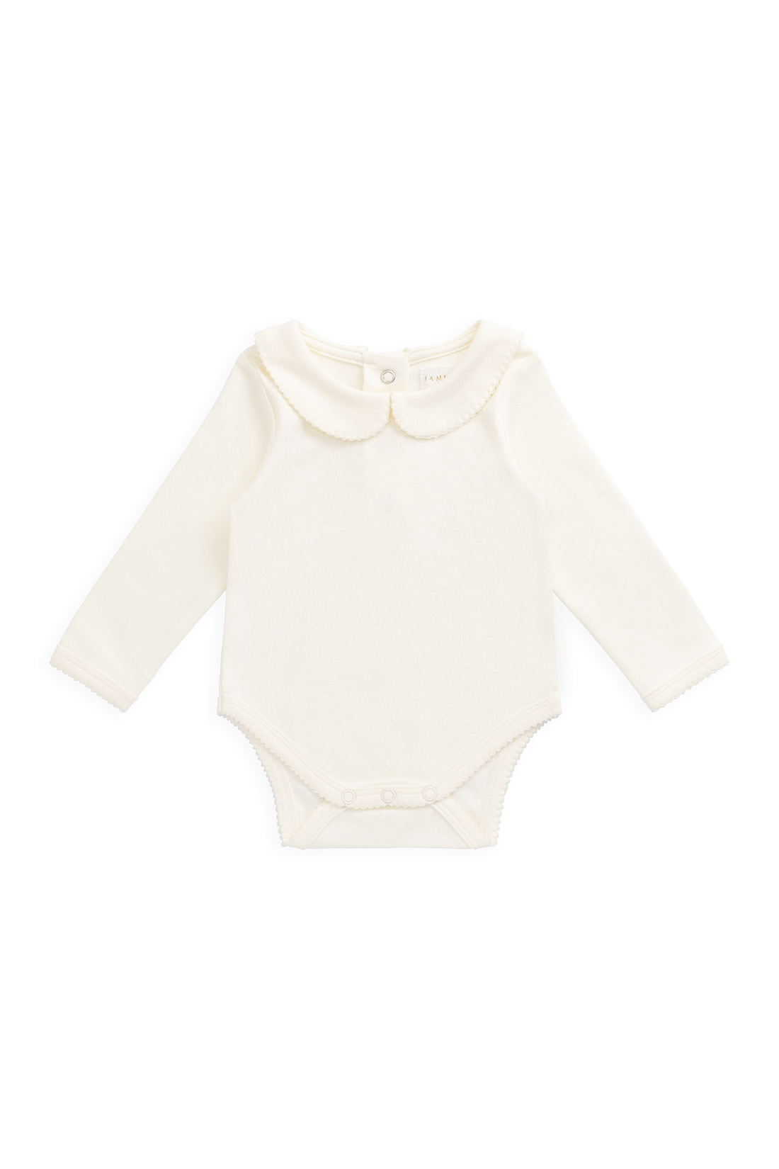 Pima Cotton Wrenley Bodysuit - Parchment Childrens Bodysuit from Jamie Kay USA