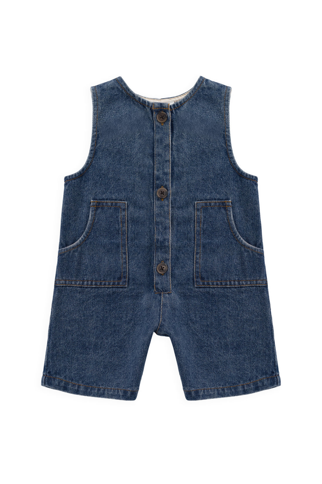 Sorrel Playsuit - Classic Wash Denim Childrens Playsuit from Jamie Kay USA