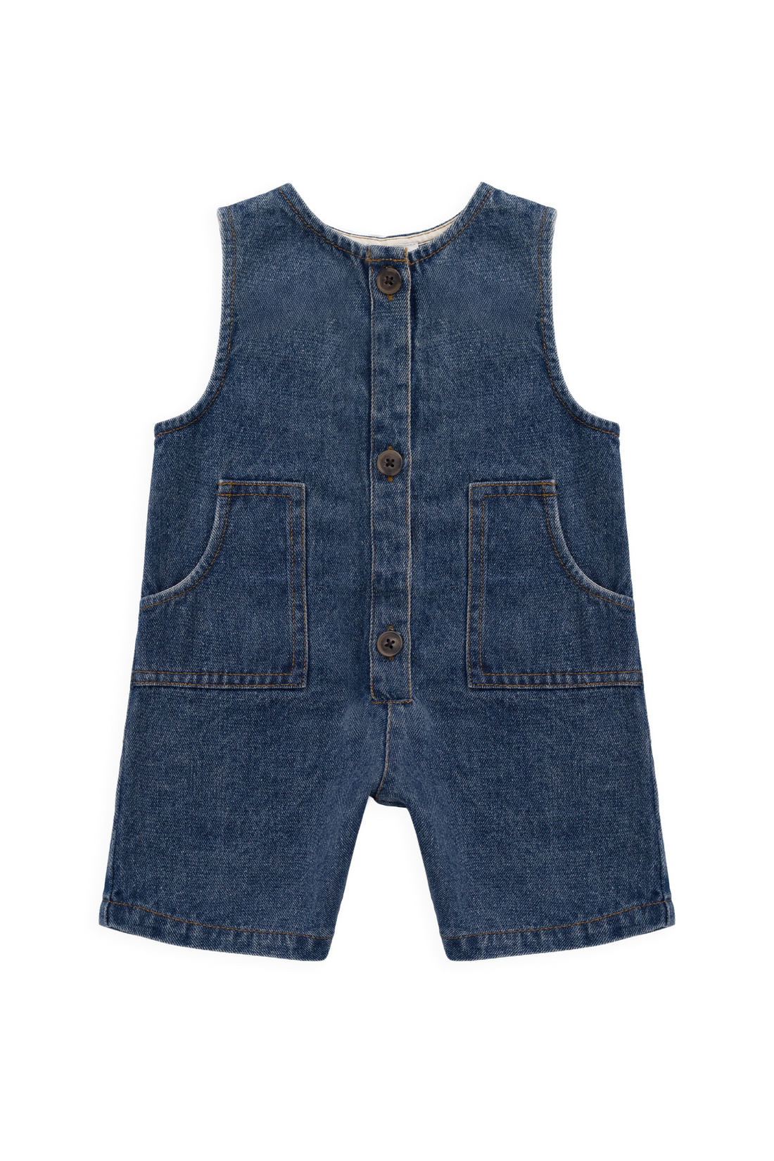 Sorrel Playsuit - Classic Wash Denim Childrens Playsuit from Jamie Kay USA