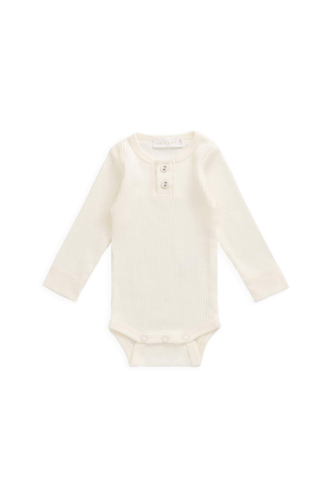 Organic Cotton Modal Long Sleeve Bodysuit - Milk Childrens Bodysuit from Jamie Kay USA