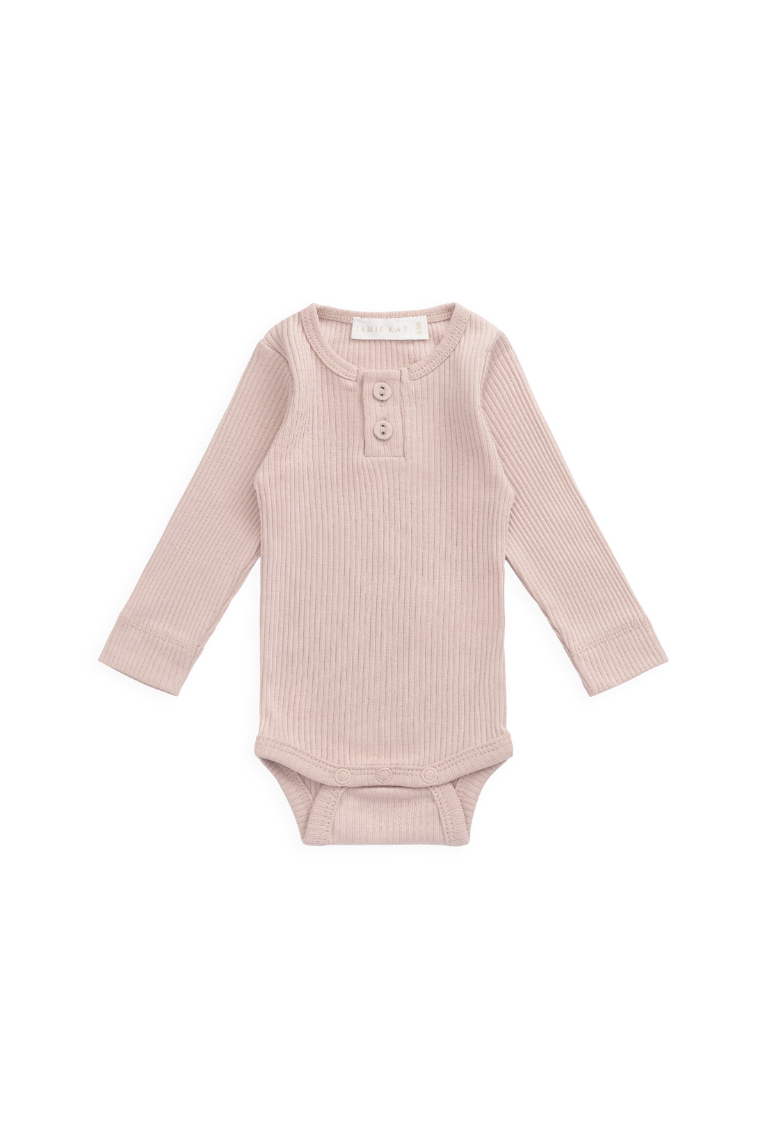 Organic Cotton Modal Long Sleeve Bodysuit - Rose Smoke Childrens Bodysuit from Jamie Kay USA