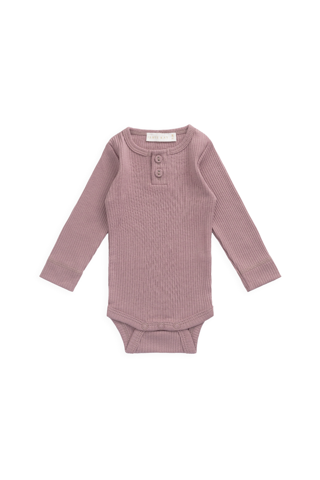 Organic Cotton Modal Long Sleeve Bodysuit - Woodrose Childrens Bodysuit from Jamie Kay USA