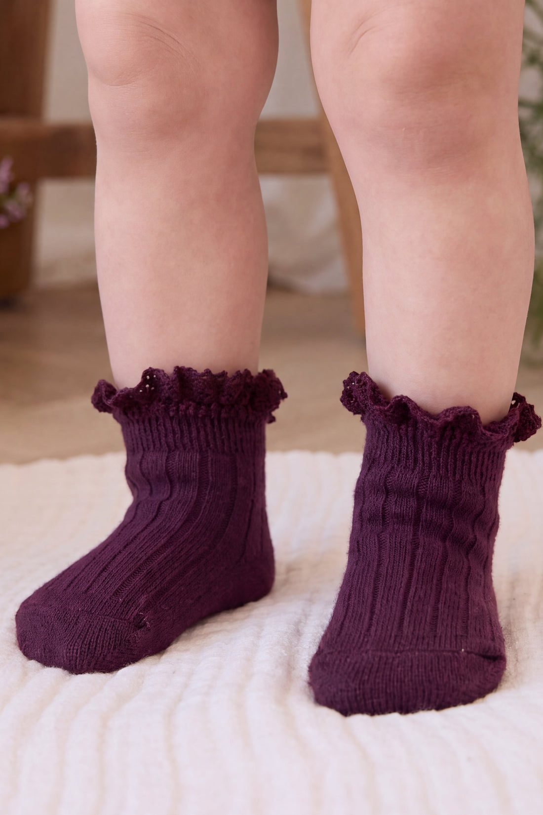 Emily Ankle Sock - Fig Childrens Socks from Jamie Kay USA