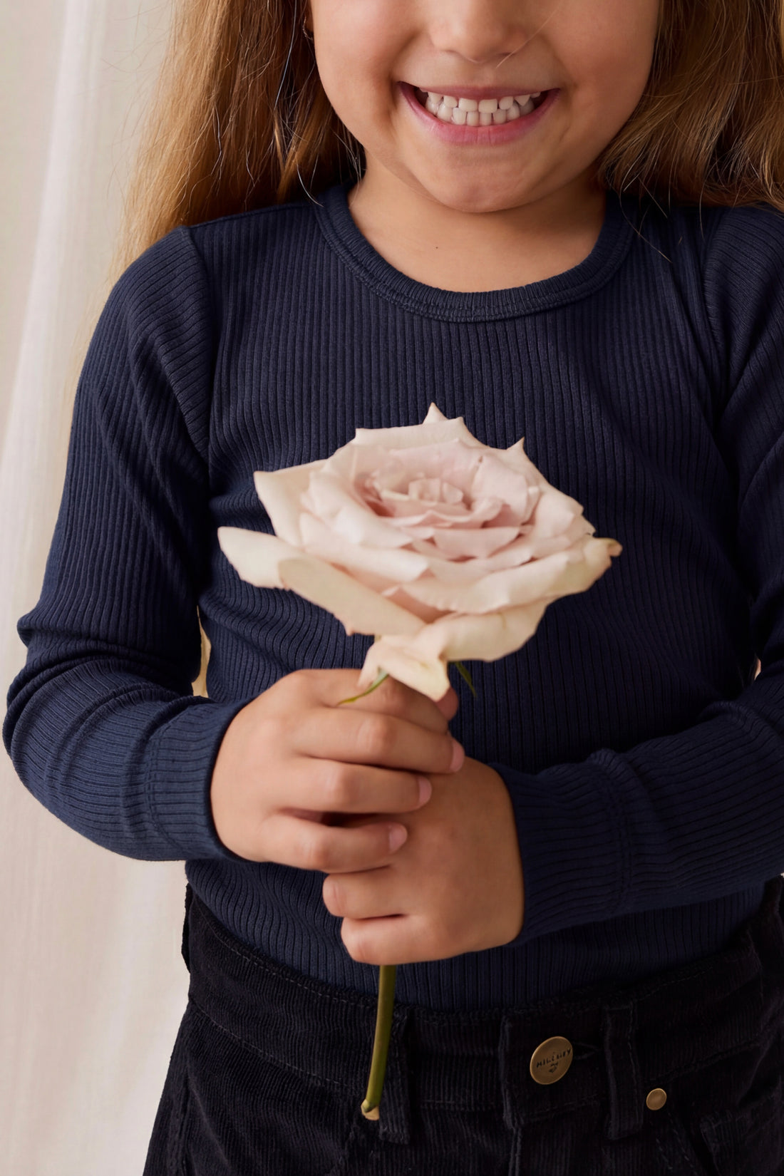 Organic Cotton Modal Marina Long Sleeve Top - Eclipse Childrens Top from Jamie Kay USA