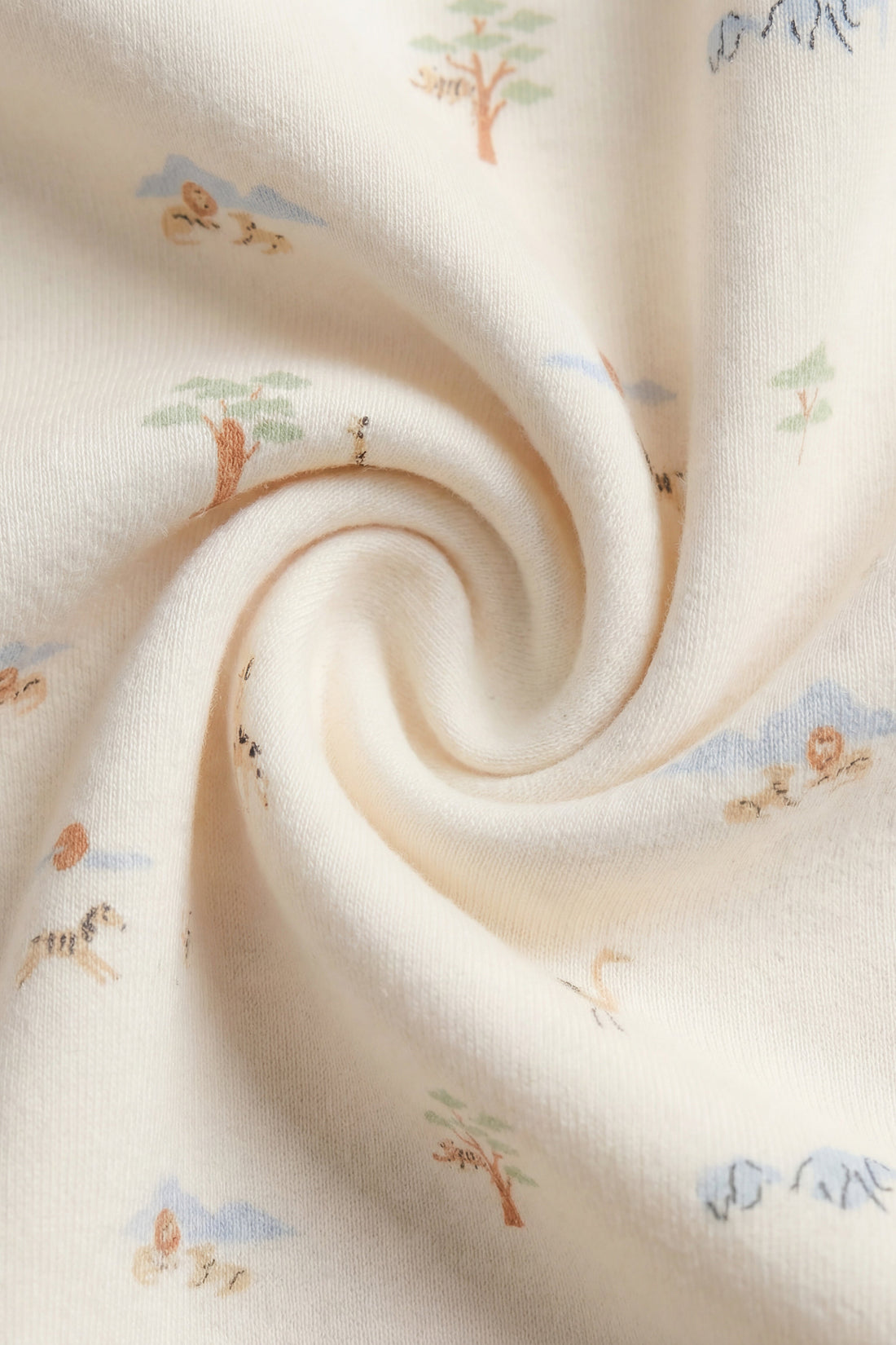 Organic Cotton Murphy Blanket - Savannah Animals Tofu Childrens Blanket from Jamie Kay USA