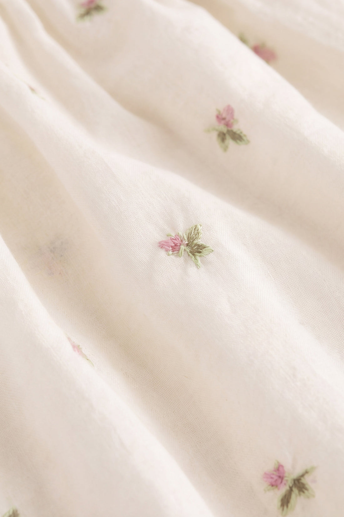 Organic Cotton Frannie Playsuit - Rosebud Egret Childrens Playsuit from Jamie Kay USA