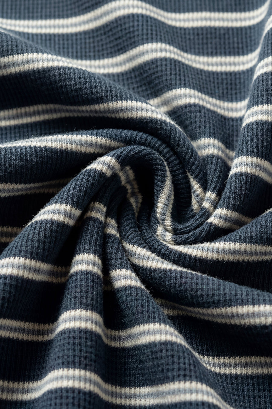 Organic Cotton Waffle Leith Long Sleeve Top - Dreamer Stripe