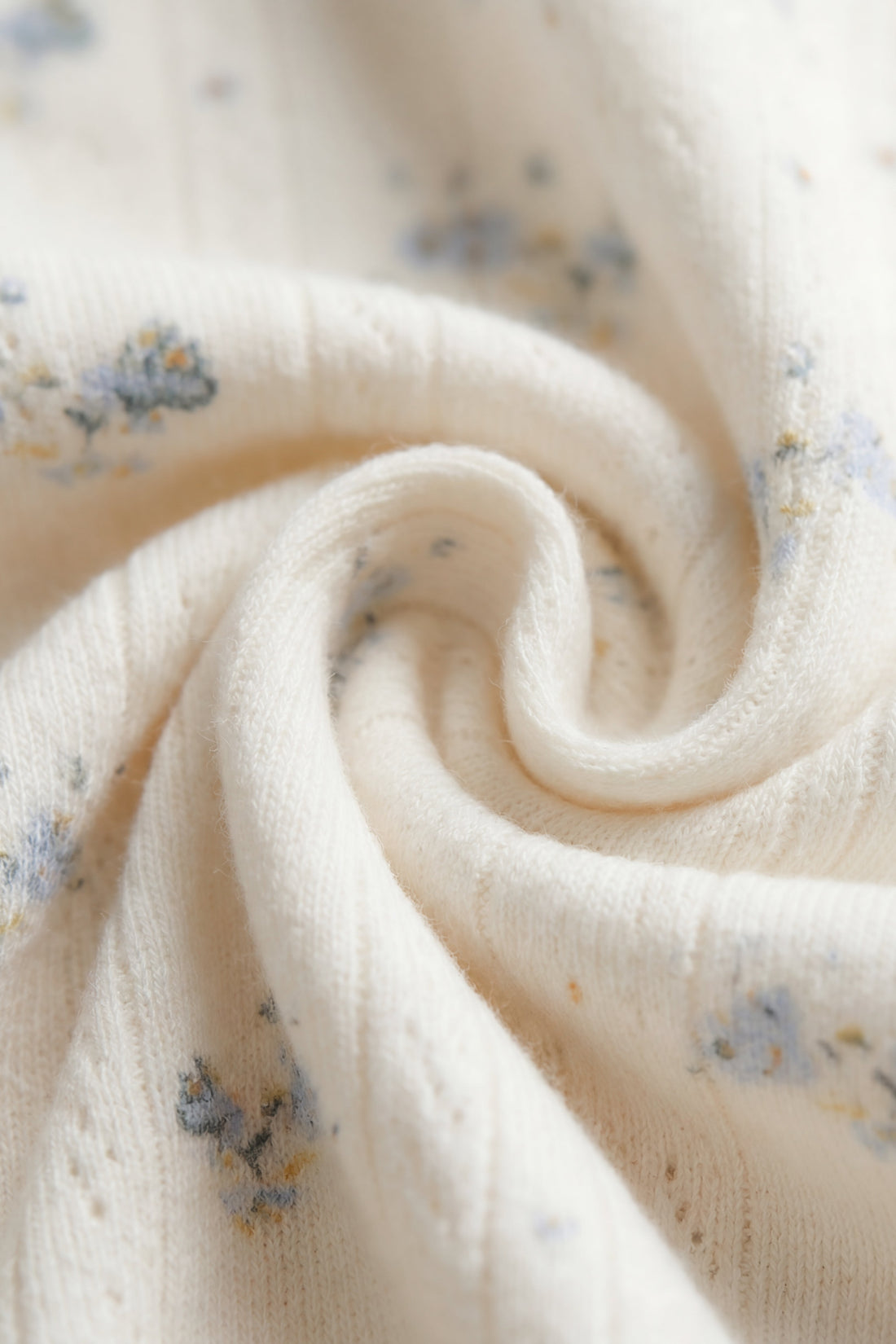 Organic Cotton Pointelle Clemence Wrap Top - Molly Blue Childrens Top from Jamie Kay USA