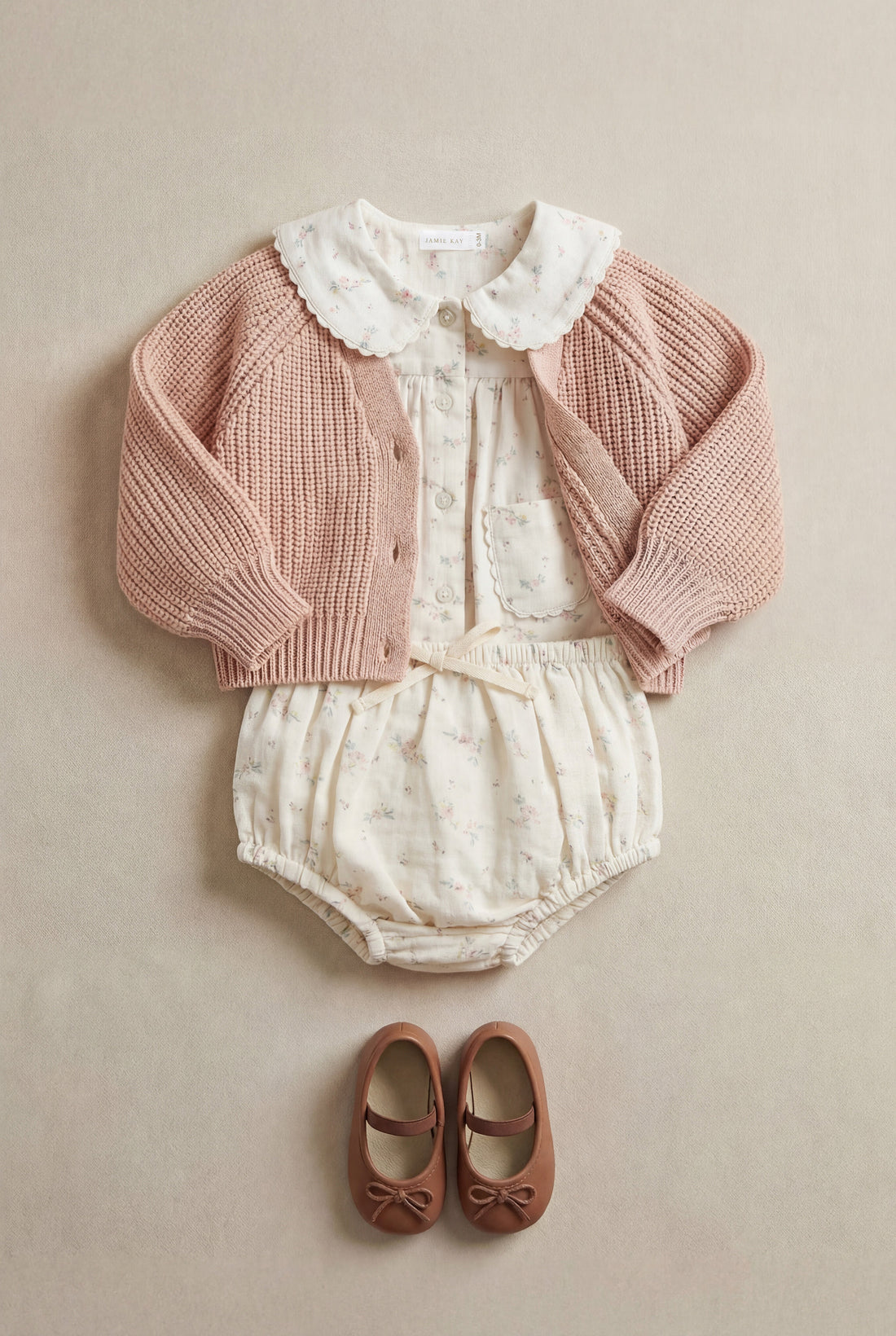 Organic Cotton Muslin Classic Bloomer - Solange Snow Childrens Bloomer from Jamie Kay USA