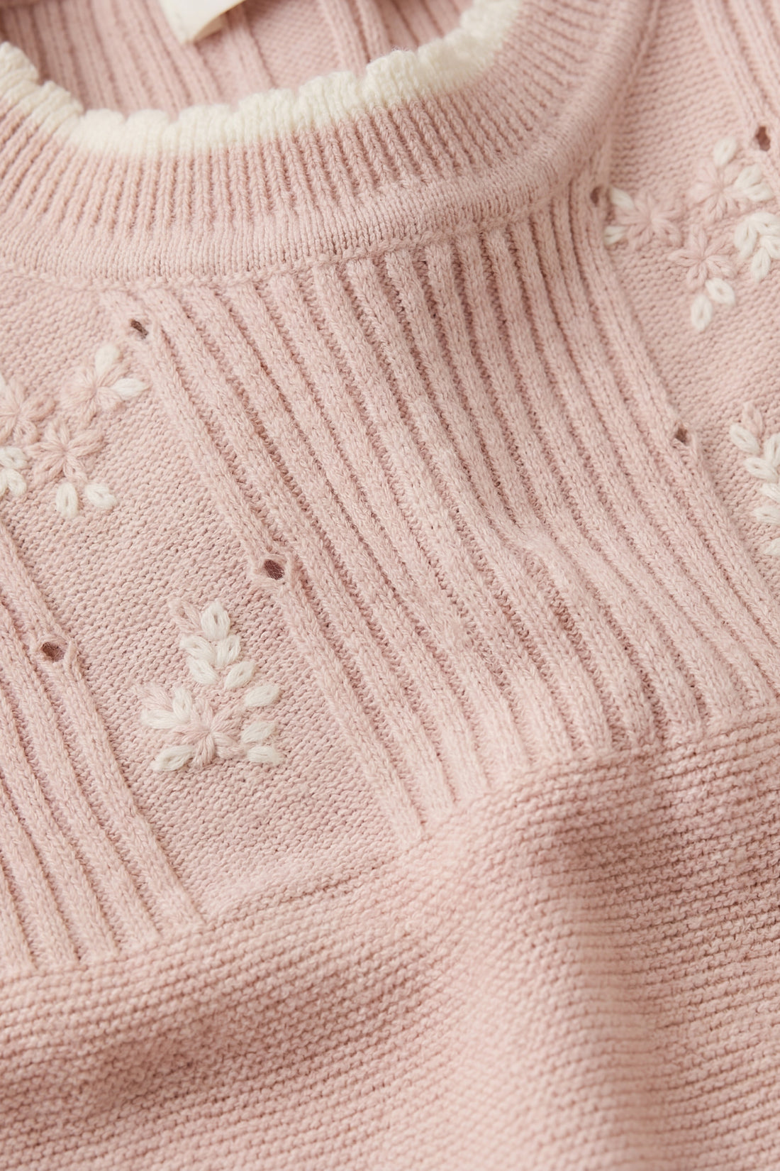 Abbie Knitted Top - Sweetpea Marle Abbie Flower Childrens Top from Jamie Kay USA