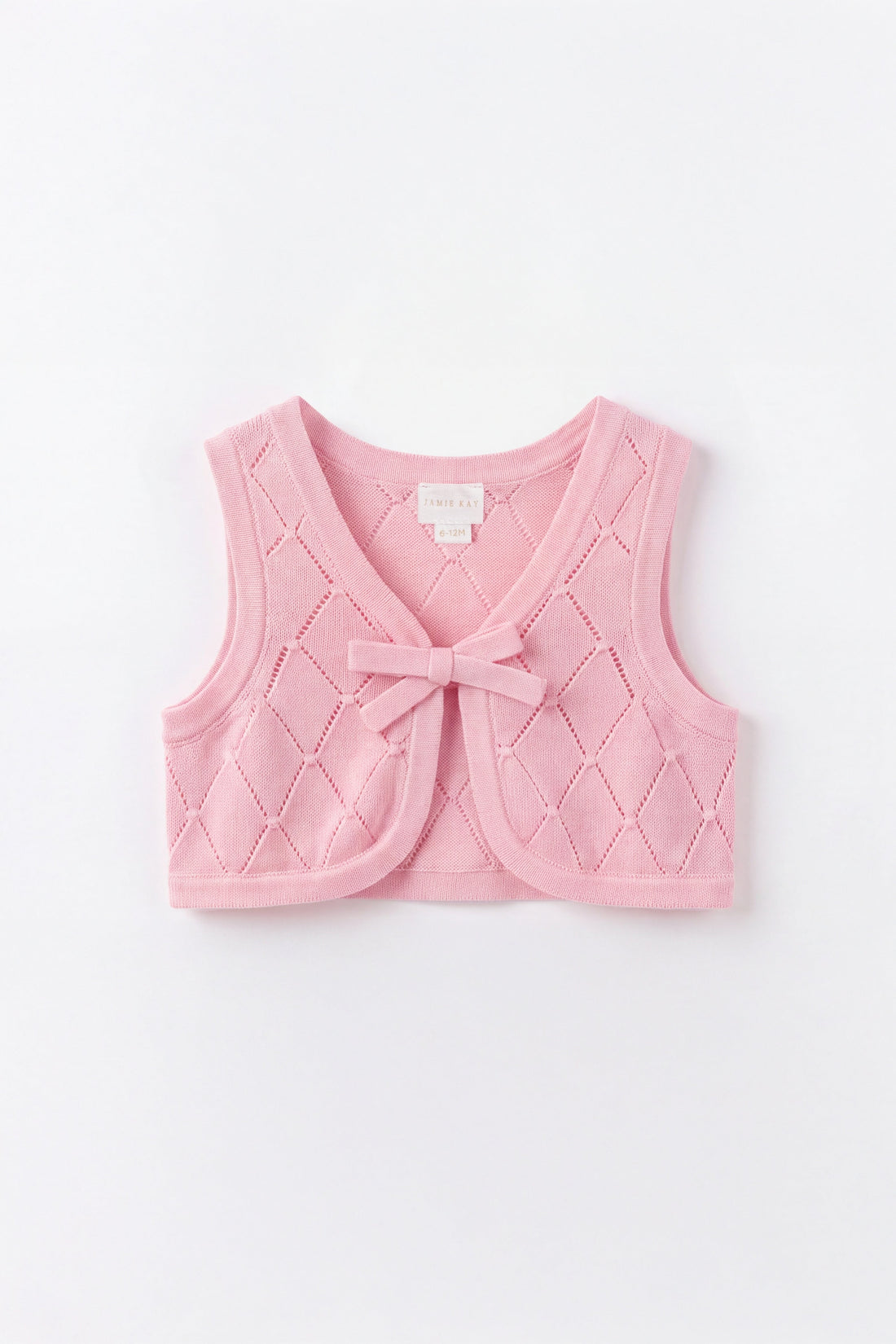 Lilah Knitted Vest - Bubblegum Childrens Vest from Jamie Kay USA