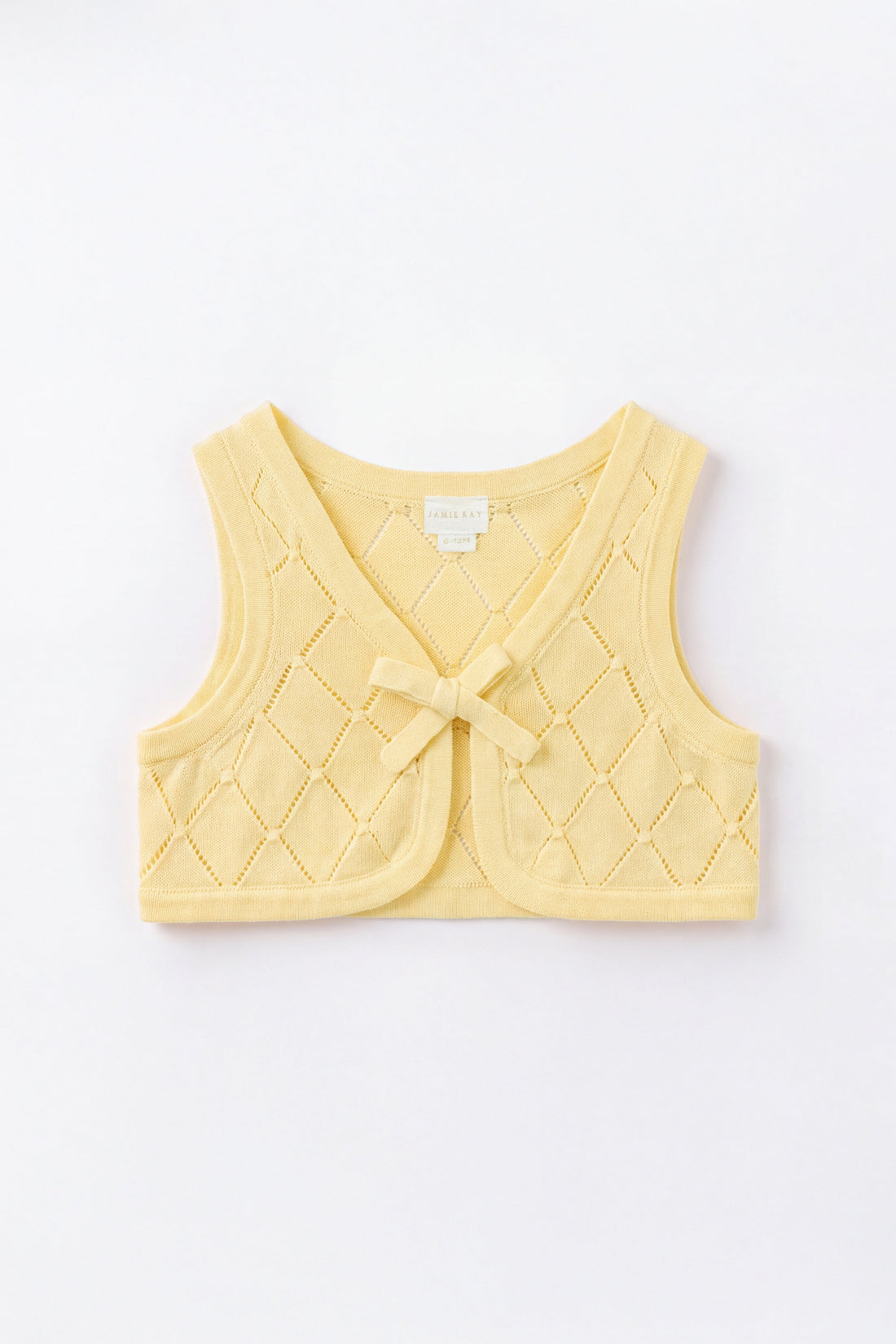Lilah Knitted Vest - Lemonade Childrens Vest from Jamie Kay USA