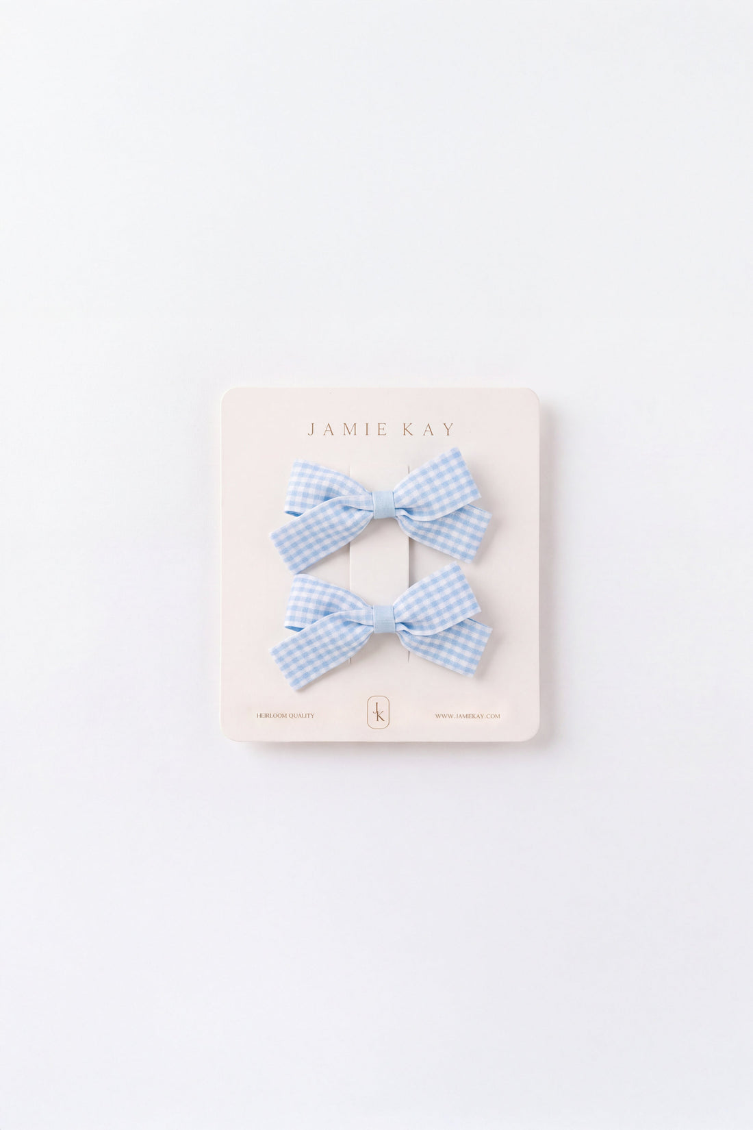 Wrenley Clip 2PK - Vanilla Sky Gingham Childrens Hair Accessories from Jamie Kay USA