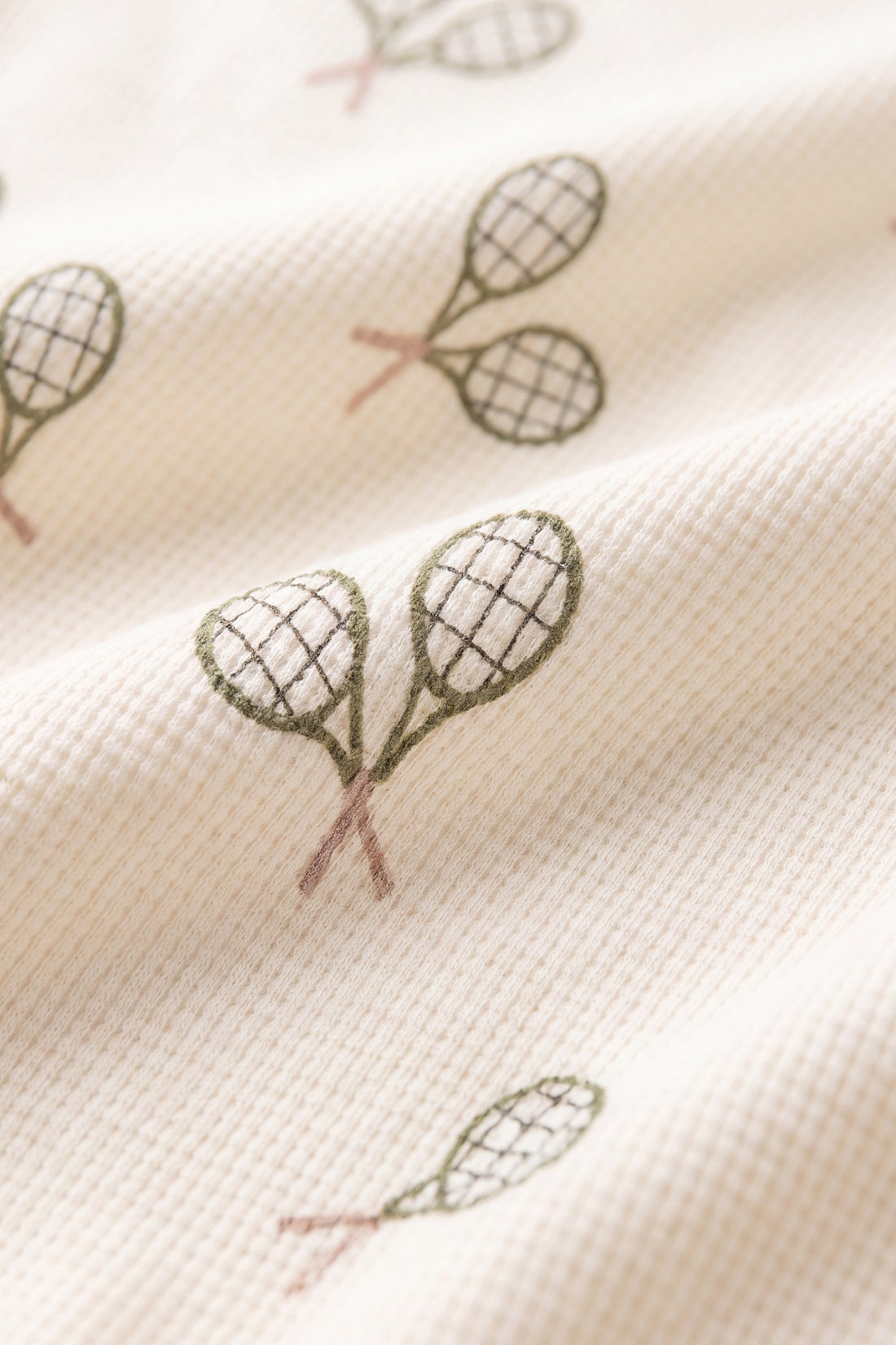 Organic Cotton Waffle Leith Short - Racquet Tofu Childrens Shorts from Jamie Kay USA