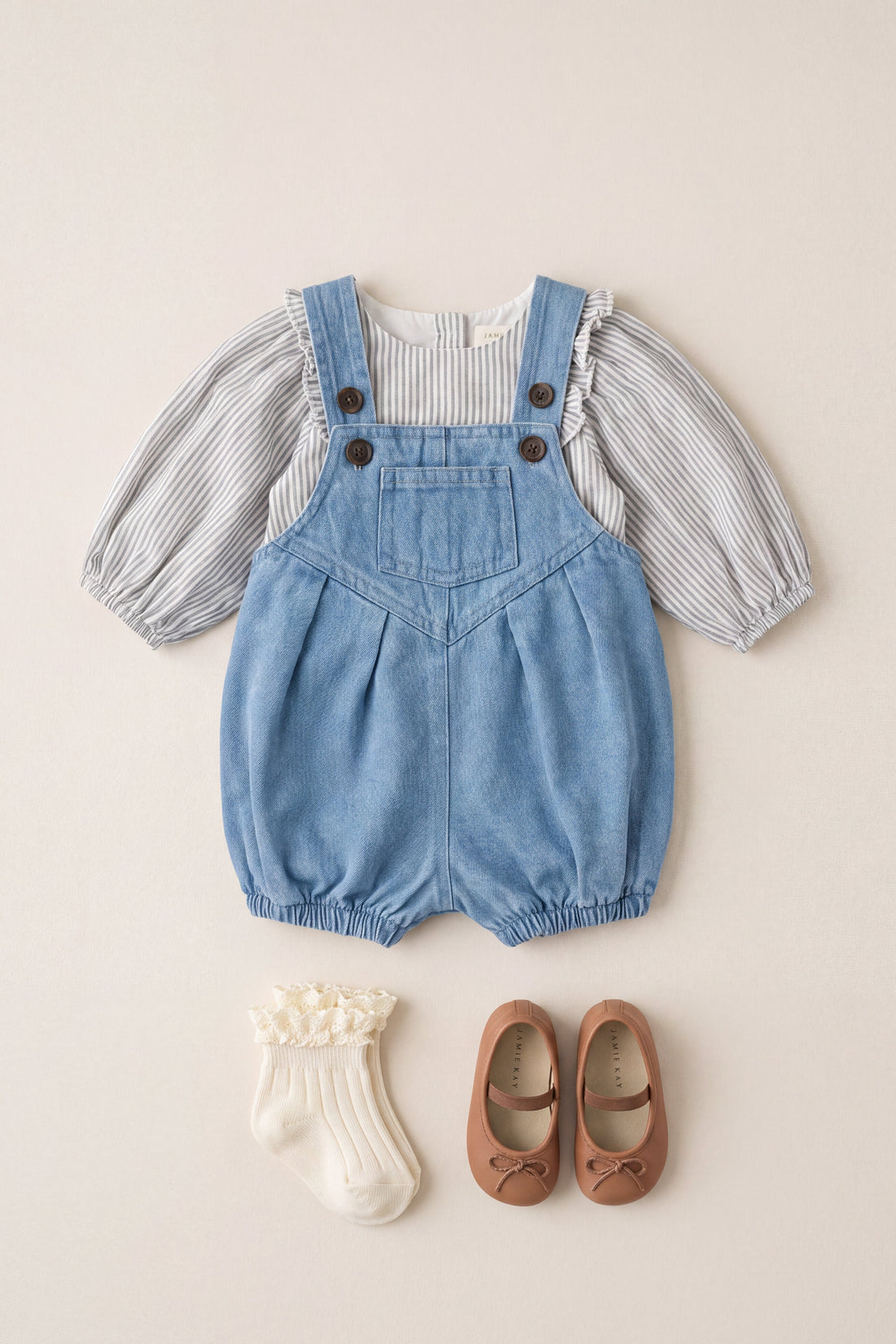Stefan Denim Playsuit - Lake Denim Childrens Playsuit from Jamie Kay USA
