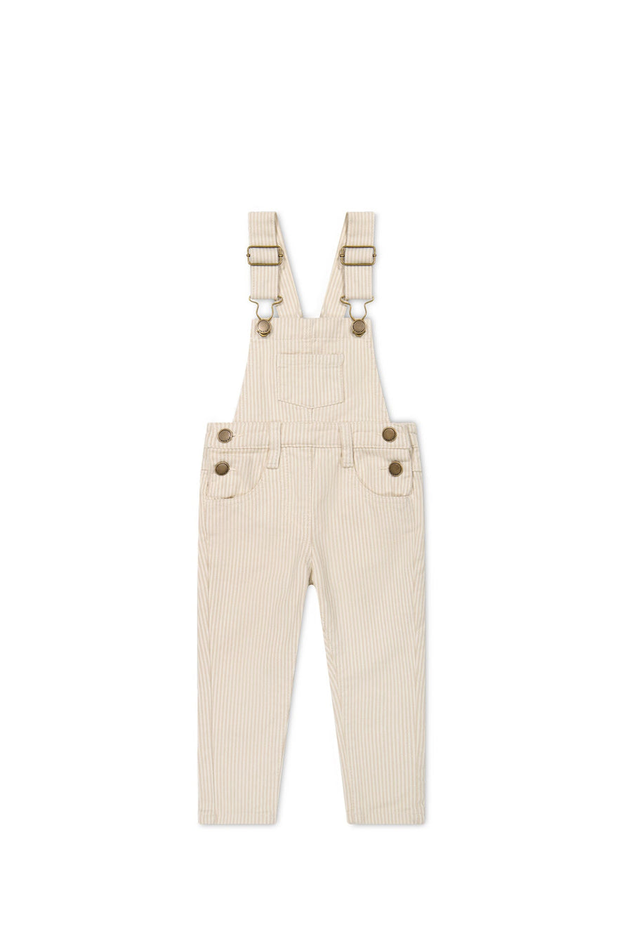 Jordie Overall - Fine Stripe Biscuit/Cloud Childrens Overall from Jamie Kay USA