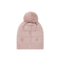 Juliette Beanie - Strawberry Childrens Hat from Jamie Kay USA