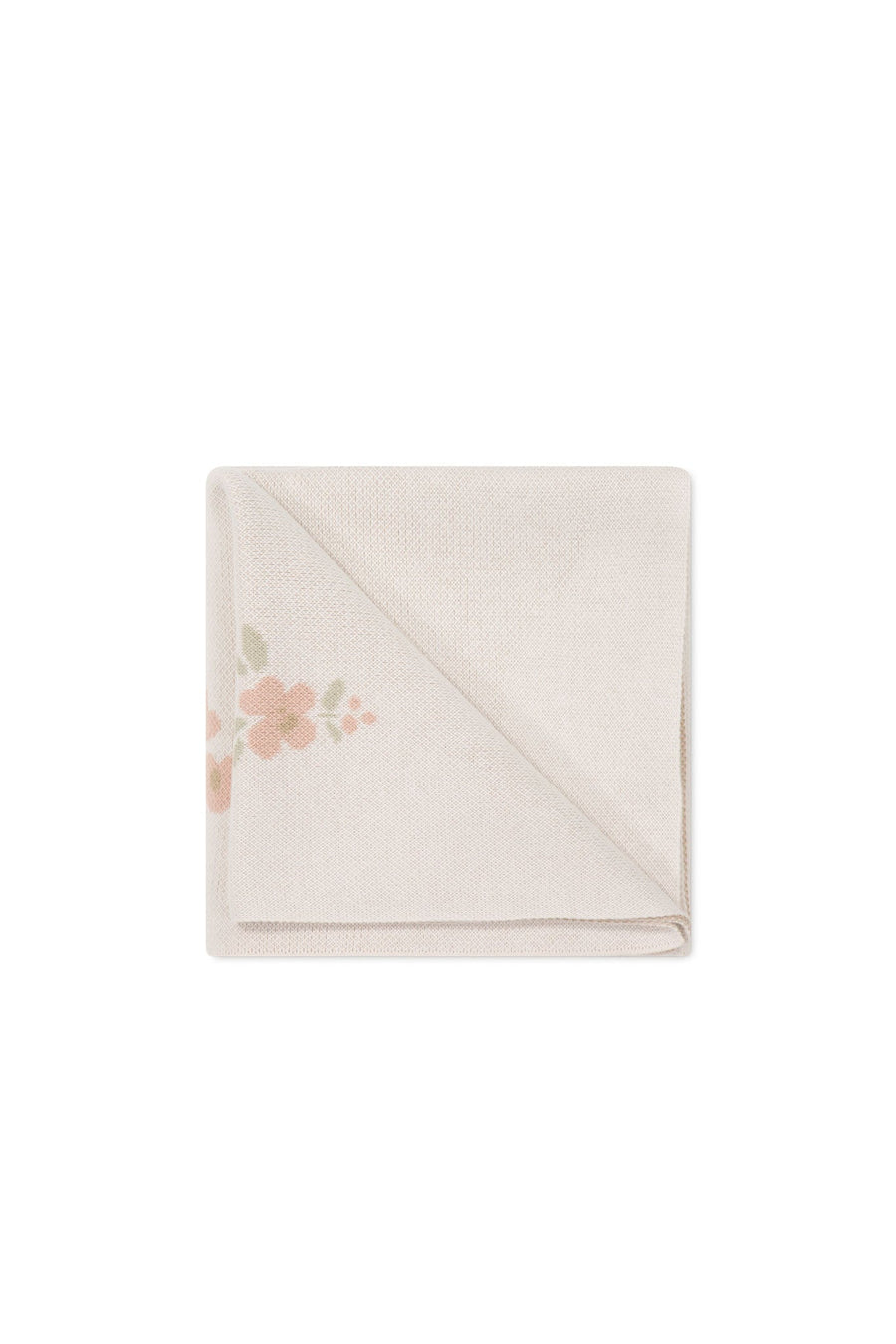 Juliette Blanket - Petite Goldie Knit Parchment Childrens Blanket from Jamie Kay USA