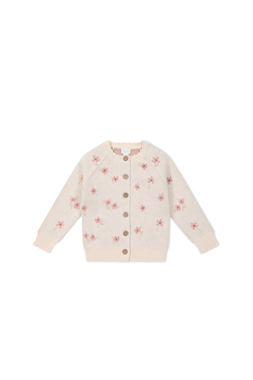 Juliette Cardigan - Simple Flowers Childrens Cardigan from Jamie Kay USA