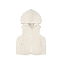 Kai Recycled Polyester Sherpa Vest - Natural Childrens Vest from Jamie Kay USA