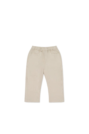 Kingsley Pant - Fine Stripe Biscuit/Cloud Childrens Pant from Jamie Kay USA