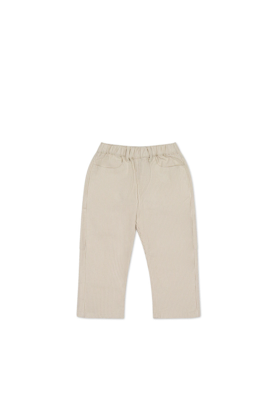 Kingsley Pant - Fine Stripe Biscuit/Cloud Childrens Pant from Jamie Kay USA