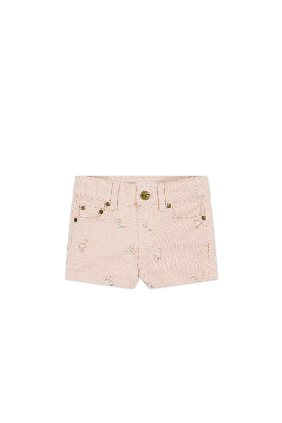 Lola Shortie - Goldie Embroidery Childrens Short from Jamie Kay USA