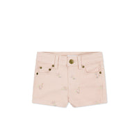 Lola Shortie - Goldie Embroidery Childrens Short from Jamie Kay USA