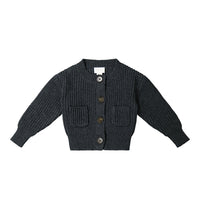 Maverick Cardigan - Onyx Marle Childrens Cardigan from Jamie Kay USA