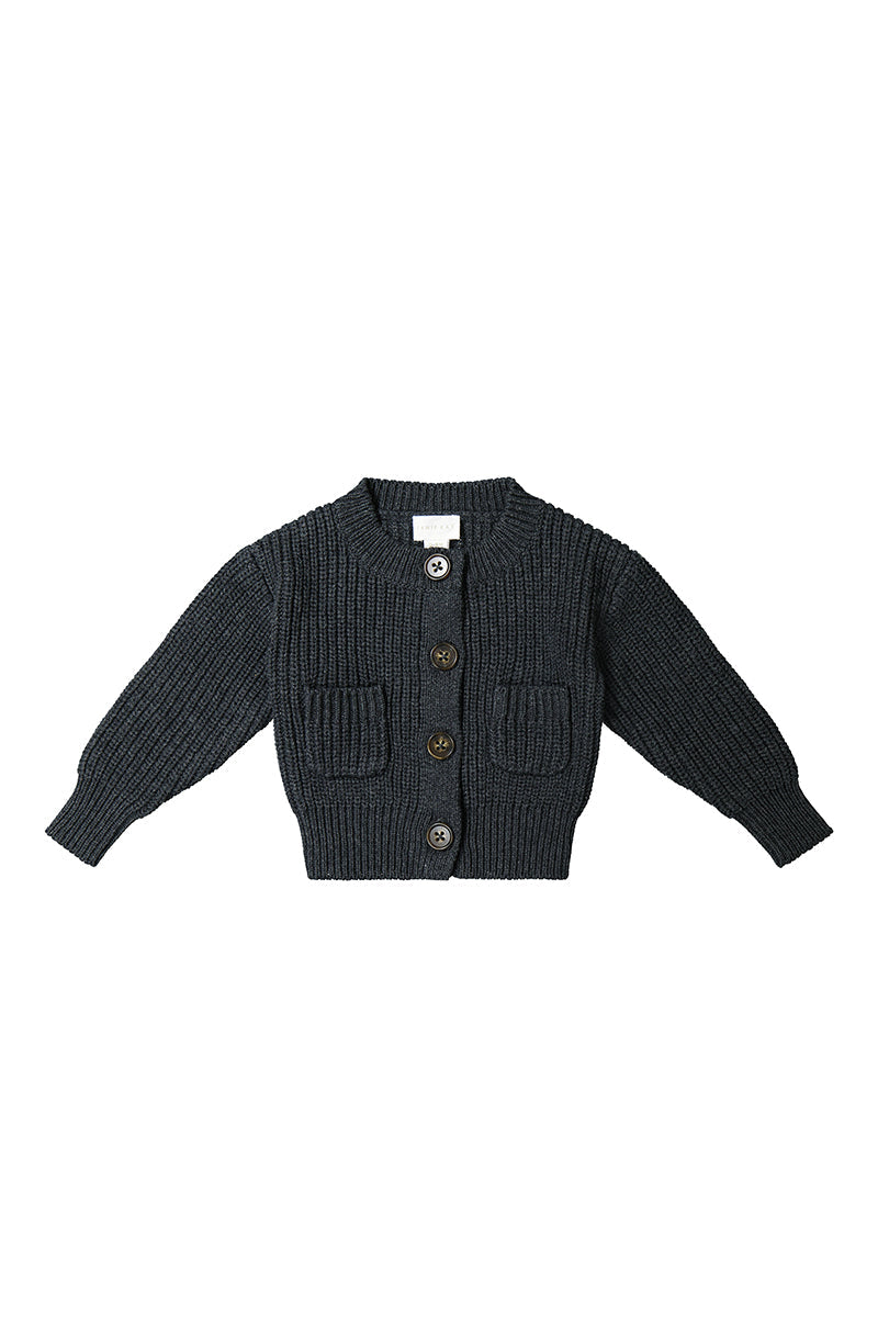 Maverick Cardigan - Onyx Marle Childrens Cardigan from Jamie Kay USA