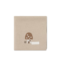 Mushroom Knitted Blanket - Mushroom Knitted Cassava Childrens Blanket from Jamie Kay USA