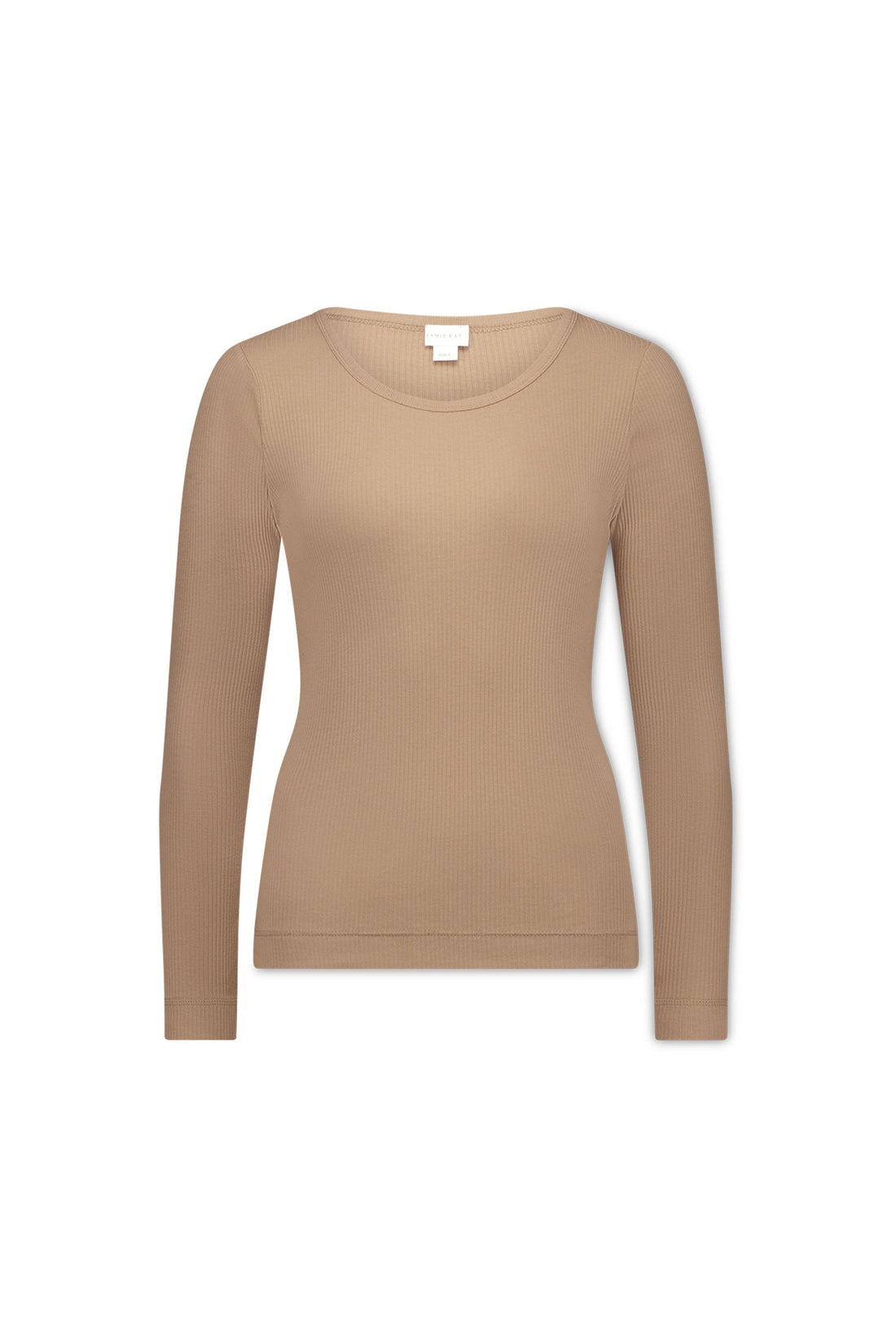Organic Cotton Modal Womens Long Sleeve Top - Latte Childrens Womens Top from Jamie Kay USA