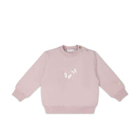 Organic Cotton Aubrey Sweatshirt - Violet Tint Childrens Top from Jamie Kay USA