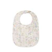 Organic Cotton Bib - Moons Garden Lavender Childrens Bib from Jamie Kay USA