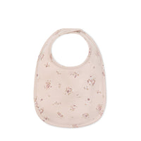 Organic Cotton Bib - Petite Fleur Soft Peony Childrens Bib from Jamie Kay USA