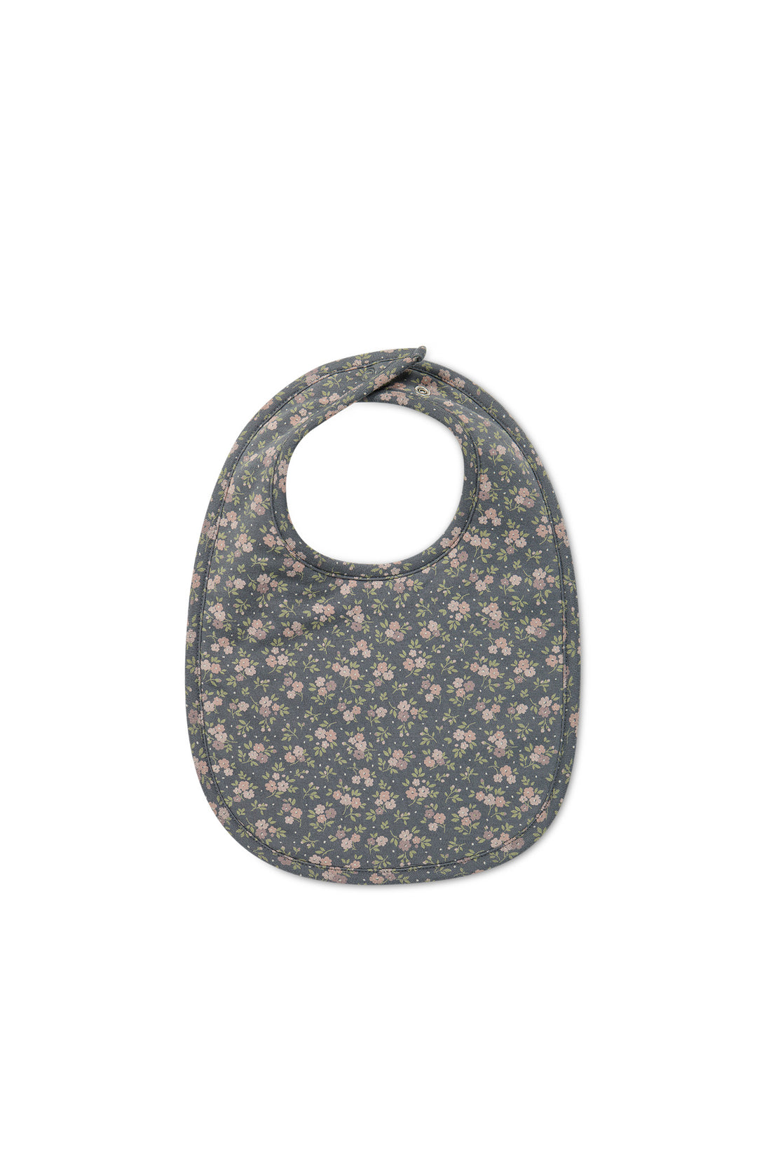 Organic Cotton Bib - Rosalie Floral Lava Childrens Bib from Jamie Kay USA