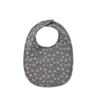 Organic Cotton Bib - Rosalie Floral Lava Childrens Bib from Jamie Kay USA