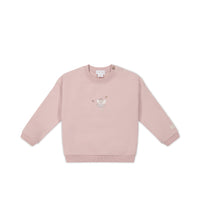 Organic Cotton Bobbie Sweatshirt - Shell Pink Fairy Childrens Top from Jamie Kay USA