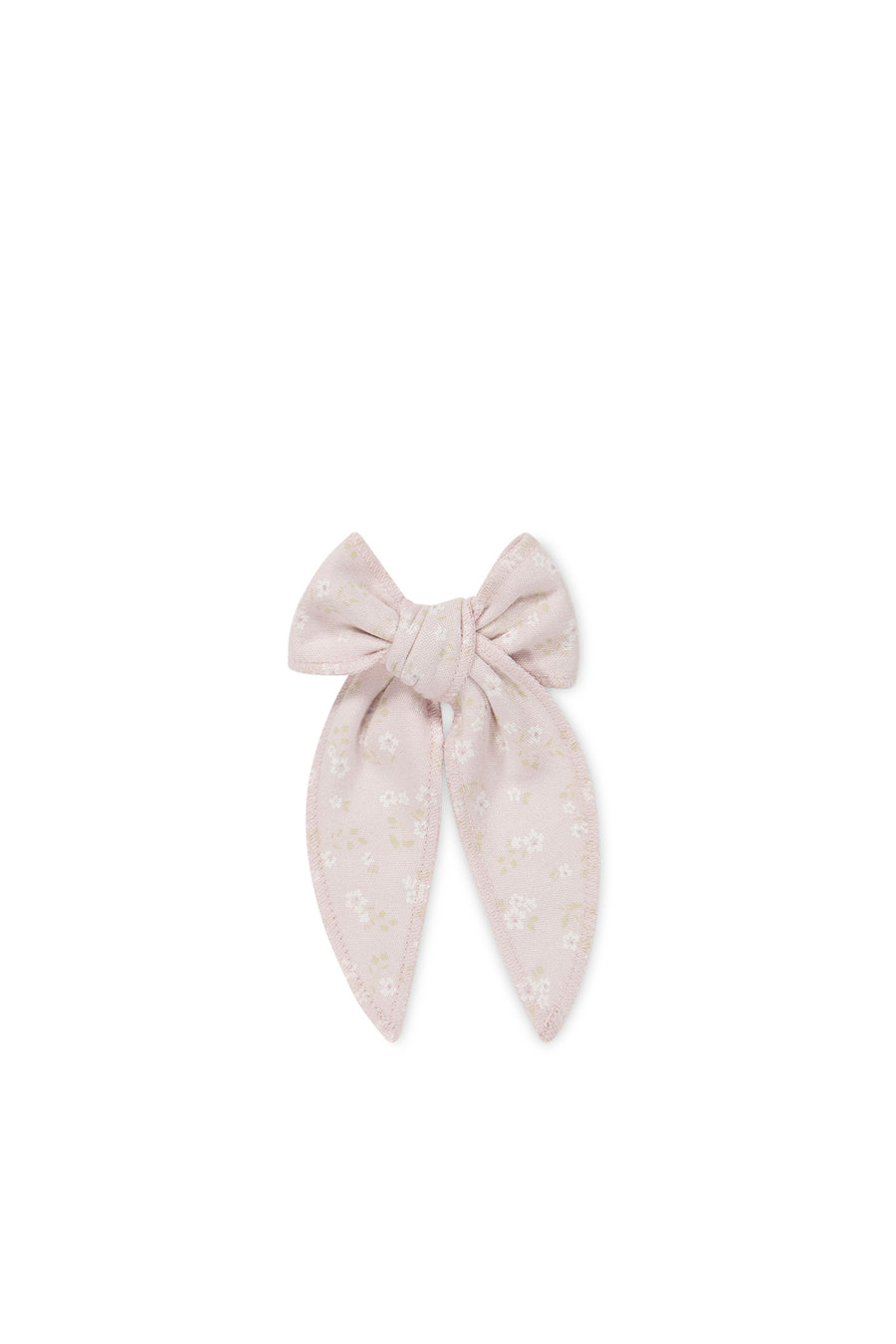 Organic Cotton Bow - Addie Lilac Childrens Hair Bow from Jamie Kay USA