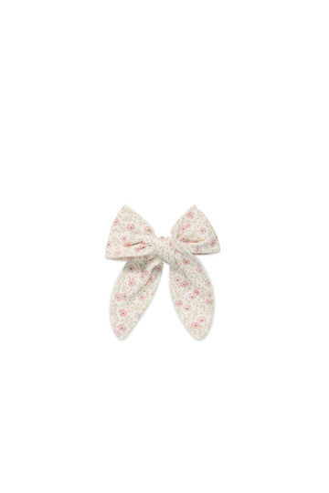 Organic Cotton Bow - Emmy Egret Childrens Hair Bow from Jamie Kay USA