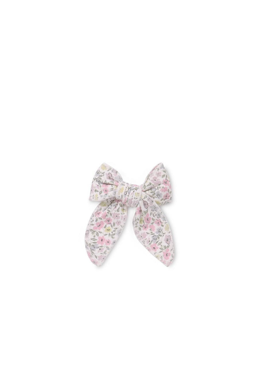 Organic Cotton Bow - Fifi Mini Slightly Pink Childrens Hair Bow from Jamie Kay USA