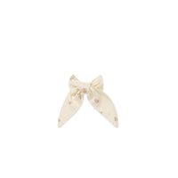 Organic Cotton Bow - Meredith Egret Childrens Bow from Jamie Kay USA