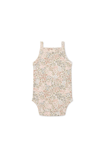 Organic Cotton Bridget Singlet Bodysuit - April Glacier Childrens Bodysuit from Jamie Kay USA