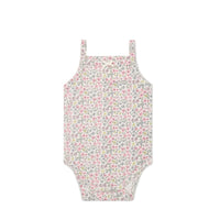 Organic Cotton Bridget Singlet Bodysuit - Fifi Mini Slightly Pink Childrens Bodysuit from Jamie Kay USA