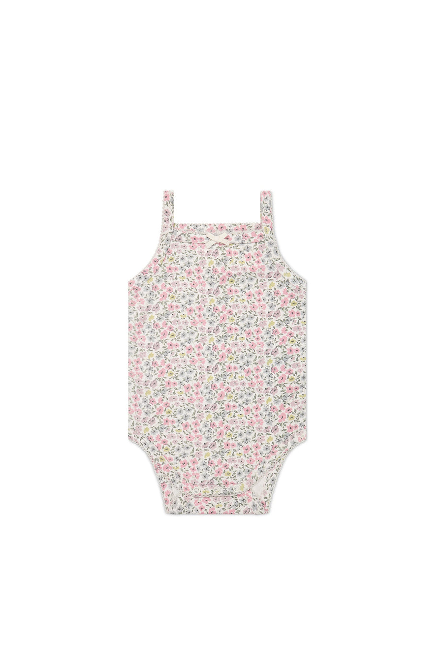 Organic Cotton Bridget Singlet Bodysuit - Fifi Mini Slightly Pink Childrens Bodysuit from Jamie Kay USA